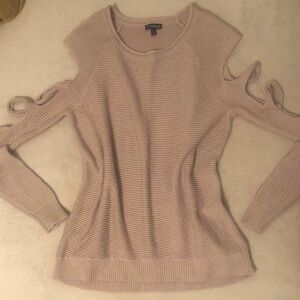 Express Cold Shoulder Knit Sweater Top, Size Small